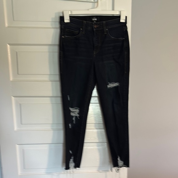 LuLaRoe Black Skinny Jeans with Distressed Details - Picture 1 of 5